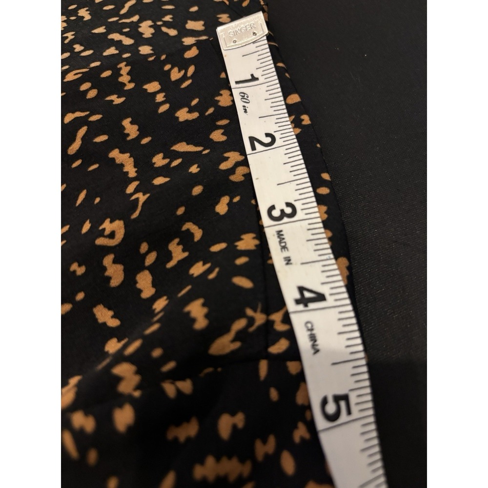 Shein Dress Women's M Black and Tan Leopard Print Patterns V-Neck Short Sleeve - Picture 11 of 16